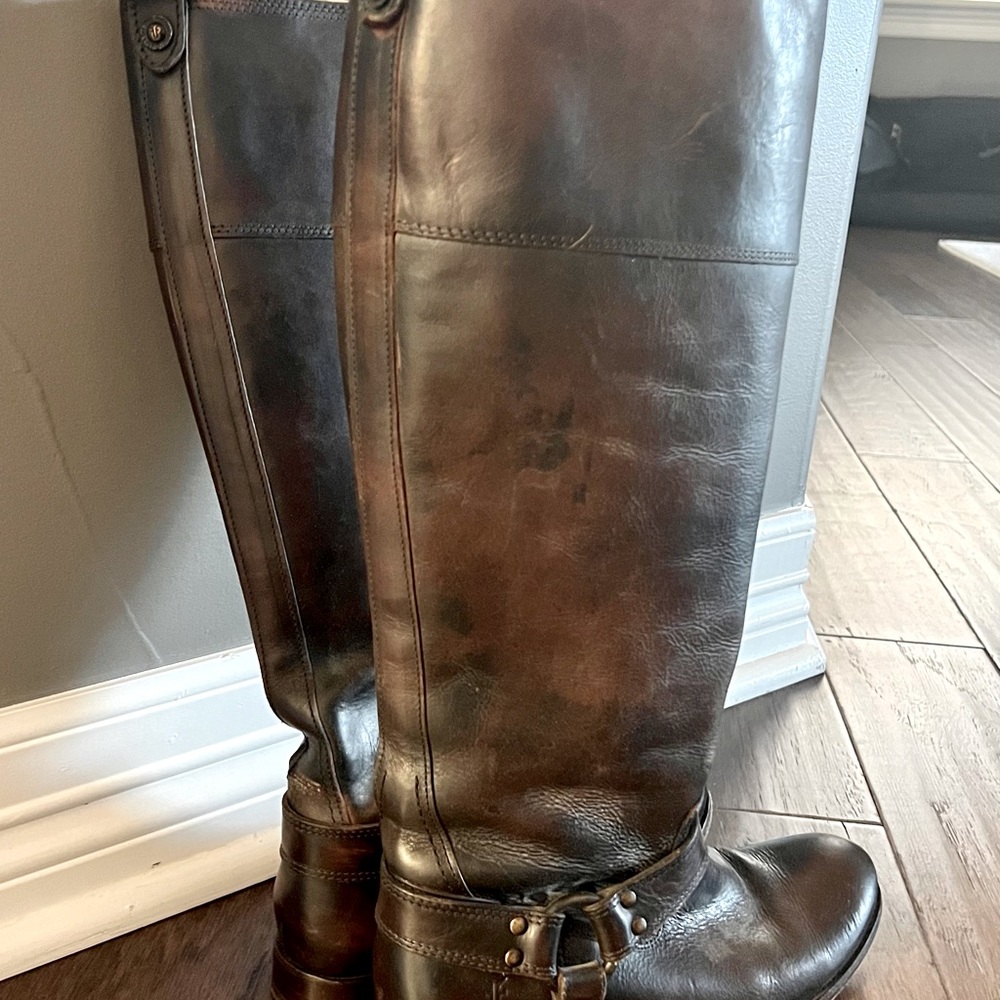 Frye dark brown riding boot